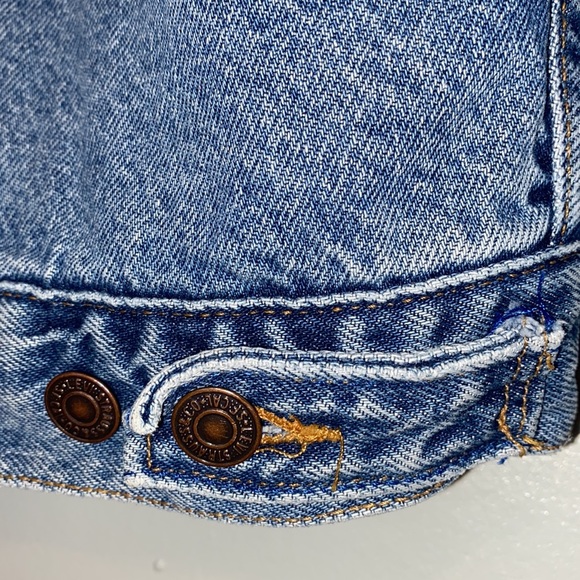 Vintage Levi's Trucker Flannel Lined Denim Blue Jean Jacket-100% Cotton USA Sz L - Picture 12 of 16